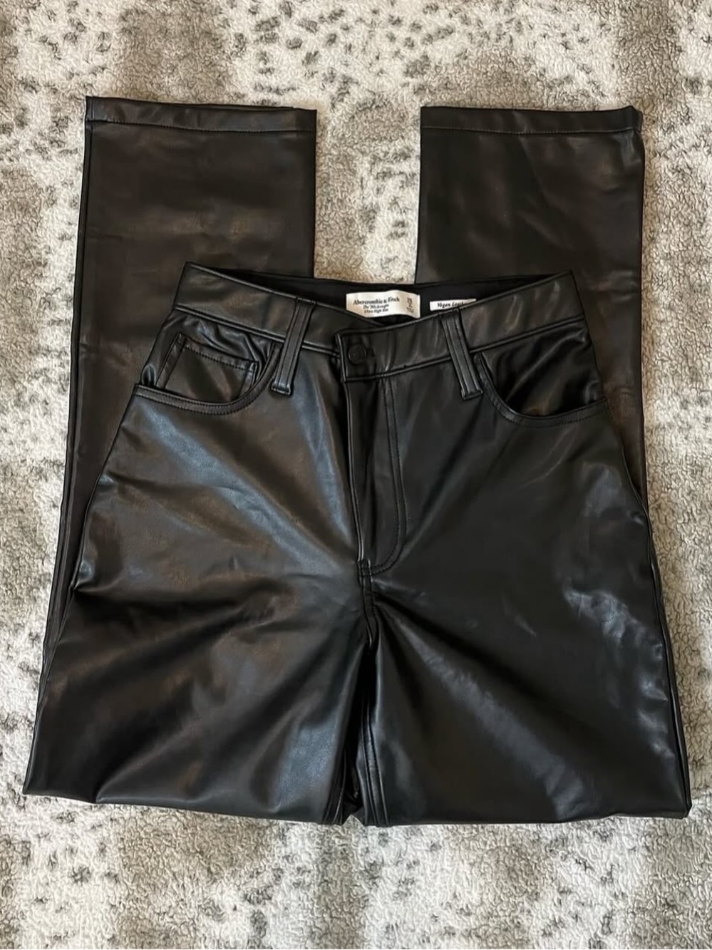 Abercrombie Leather straight leg pants